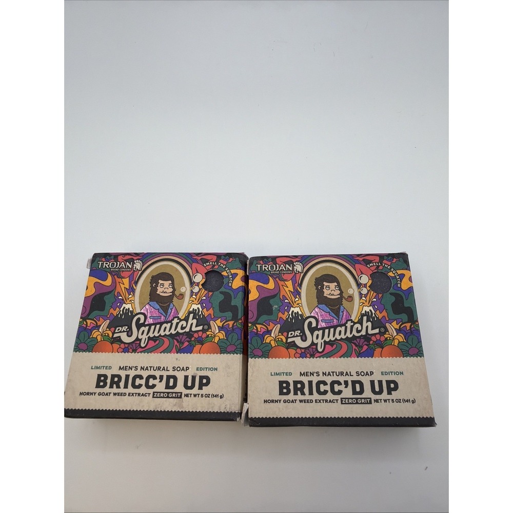 Dr. Squatch Trojan Bricced Up Limited Edition 5‎ oz. men's soap bar x2
